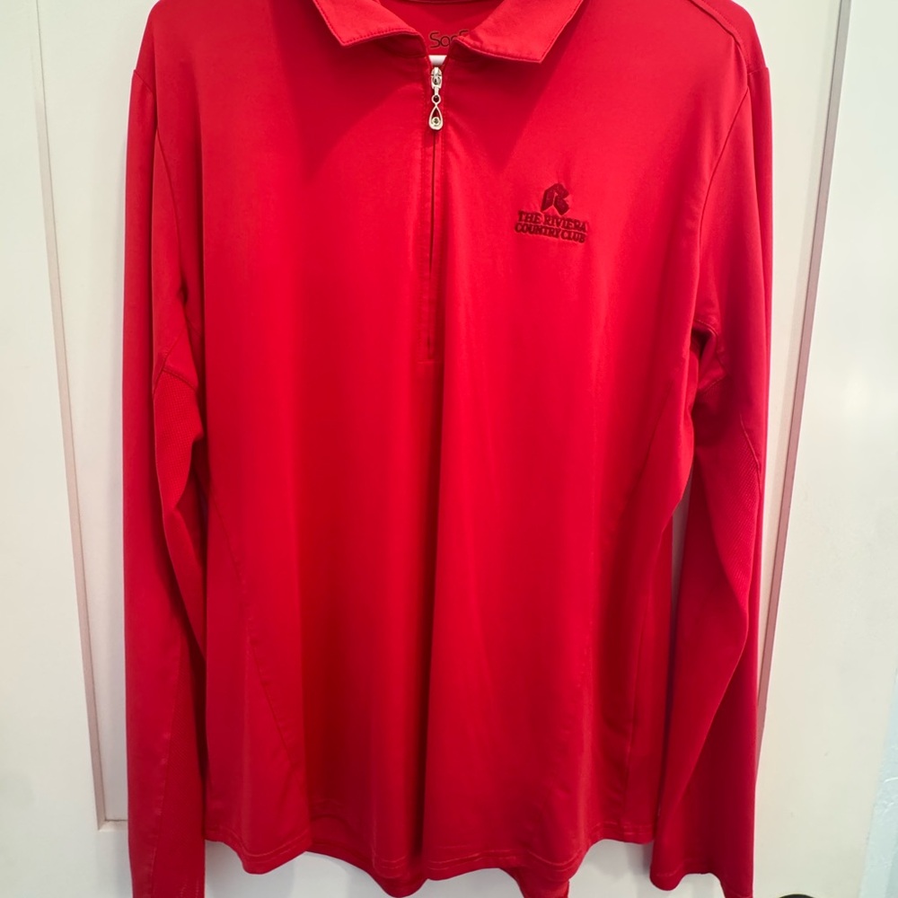 Riviera Country Club Red Long Sleeve Polo